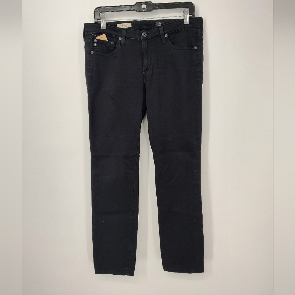 AG Adriano Goldschmied The Stevie Women's Black Straight Leg Jeans Size 30 Reg